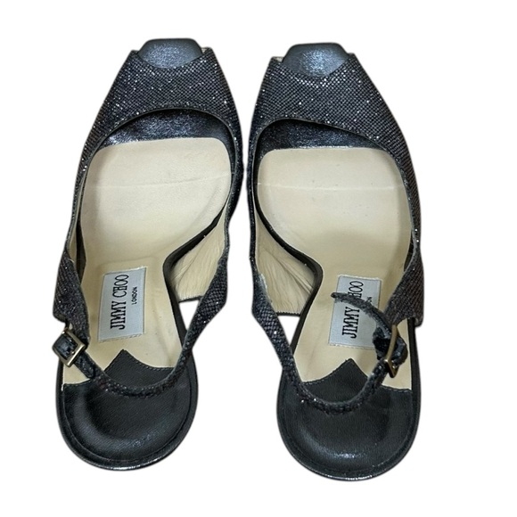 Jimmy Choo, Glitter Slingback Platform Pump ‘Clue’ Box Dustbag, Size 40 IT US 10 - Picture 9 of 16